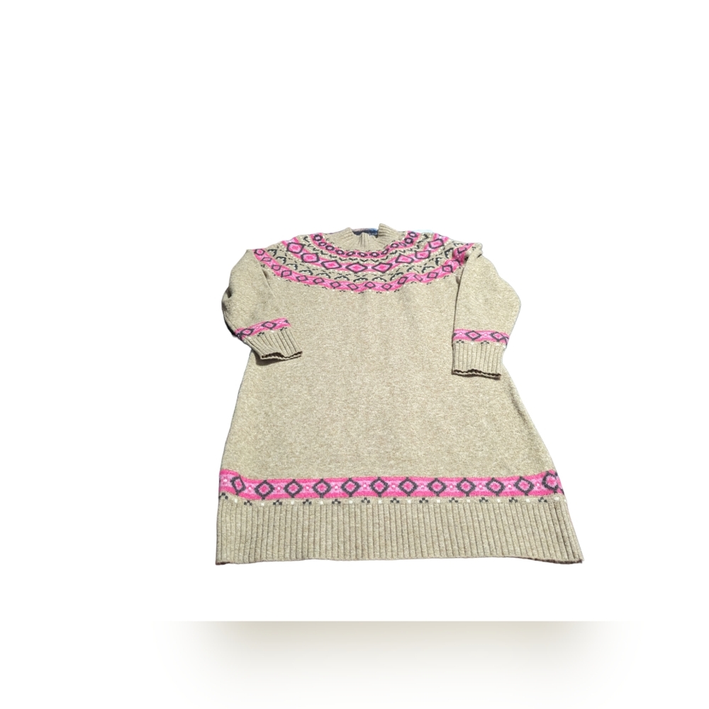 LOFT Women's Tan and Pink dress